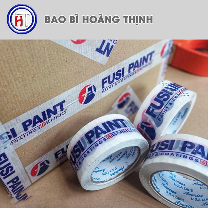 Băng keo in 2 màu nền trắng sữa - Bao Bì Hoàng Thịnh - Công Ty TNHH Bao Bì Hoàng Thịnh